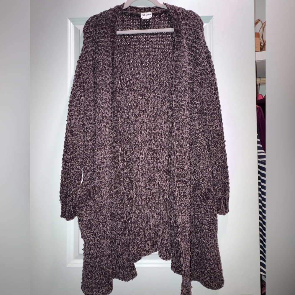 Arula Chunky Knit Open-Front Cardigan